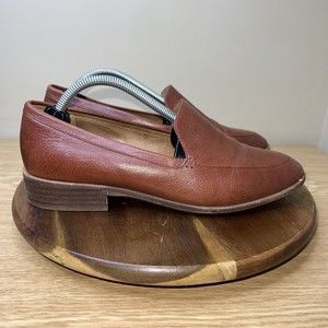Madewell Shoes Womens 8 The Frances Brown Leather Slip on Loafer